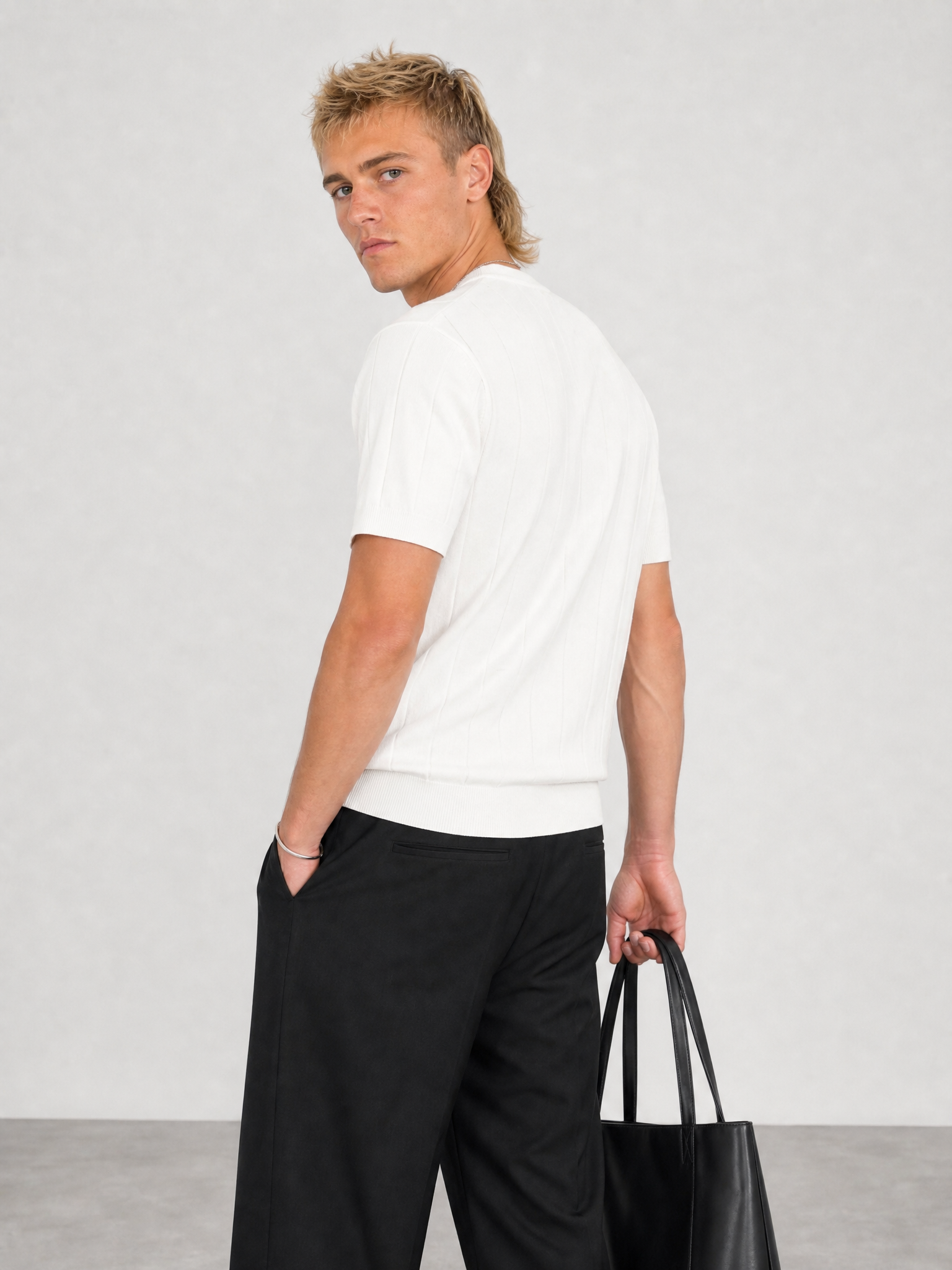 Knitted Tee - White