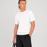 Hipland Knitted Tee - White - side view