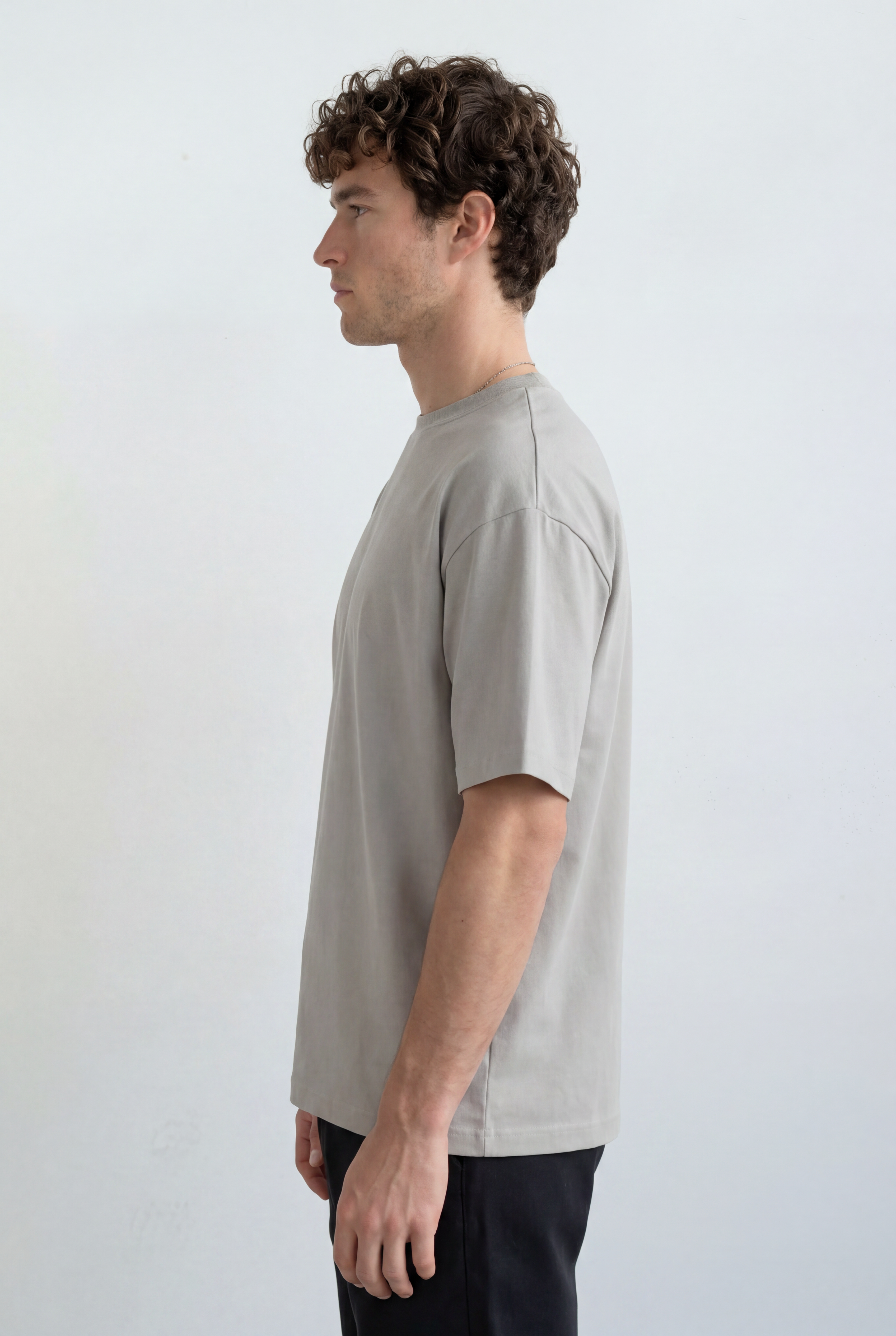 Hipland Frame Tee — Grey — front alternate view