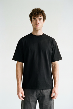 Hipland Frame Tee — Black — front view