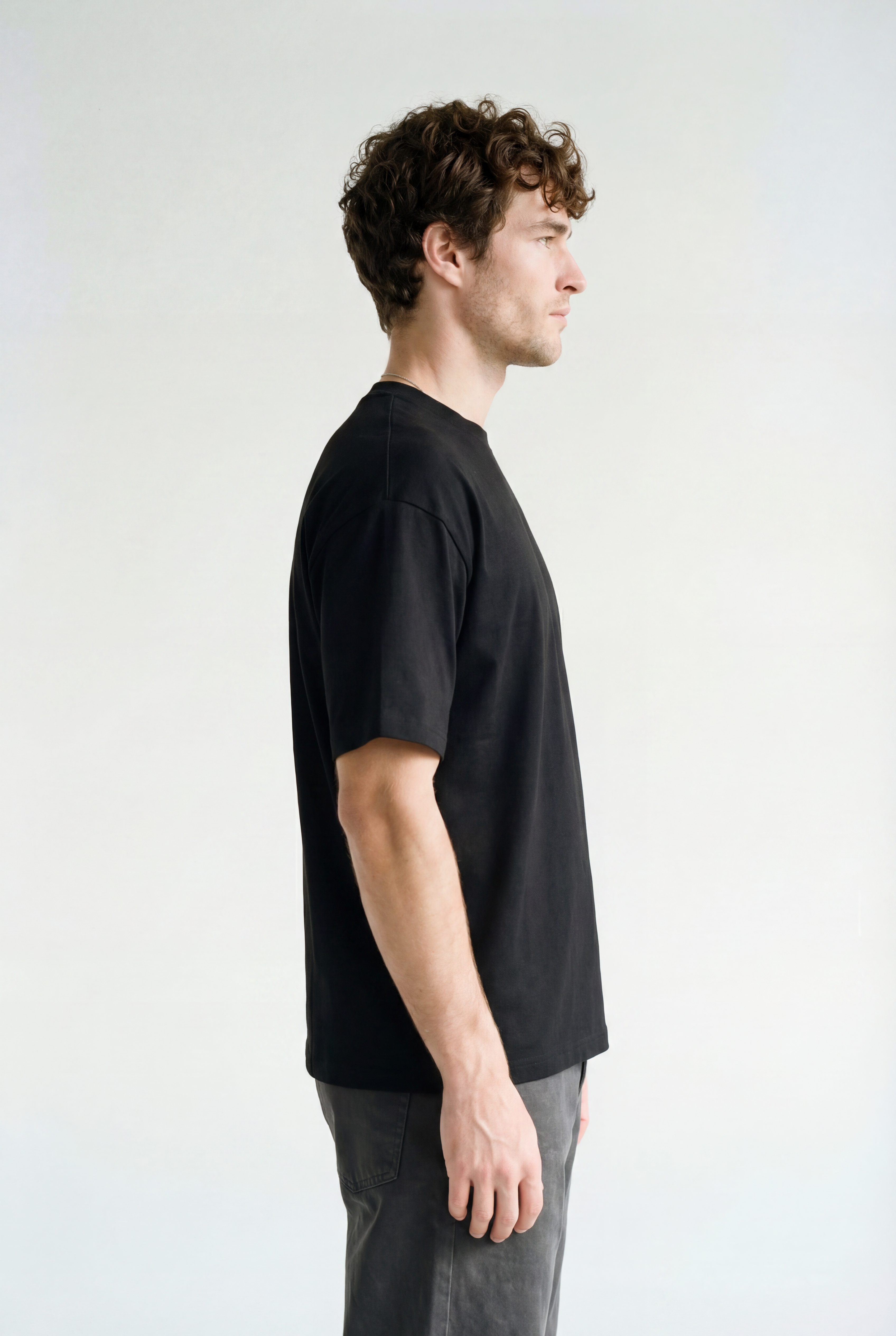 Hipland Frame Tee — Black — detail view