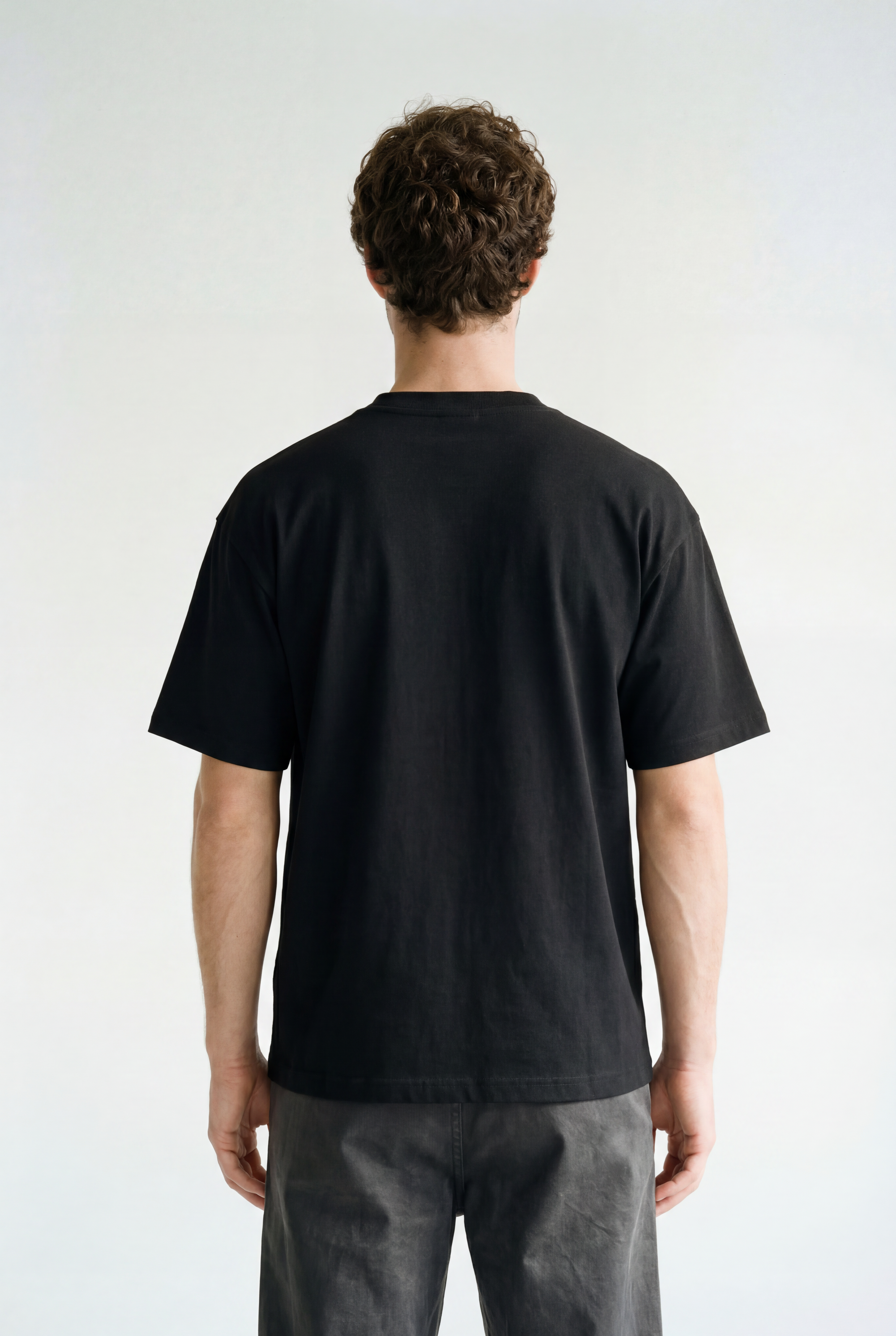 Hipland Frame Tee — Black — back view