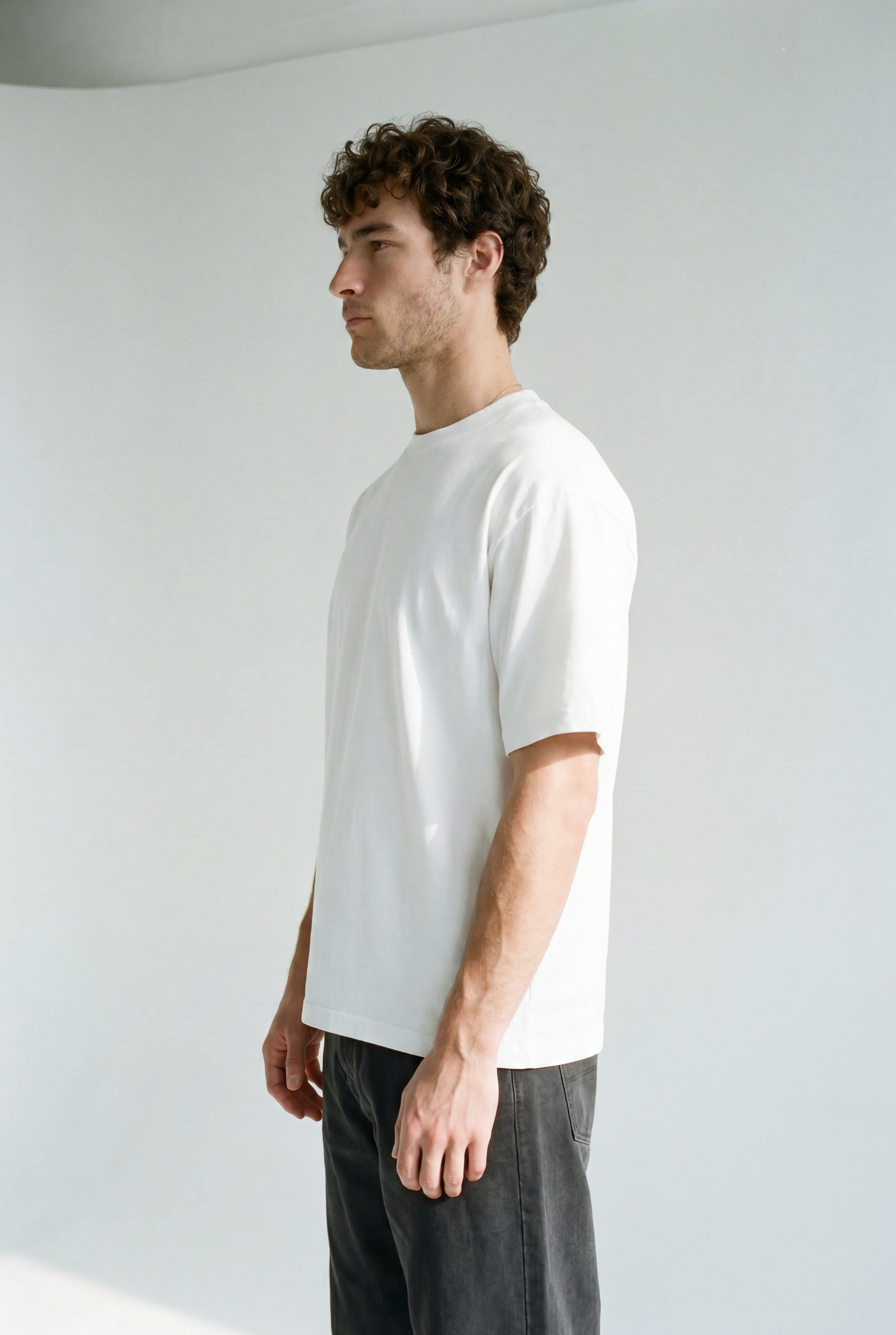 Hipland Frame Tee — White — front alternate view