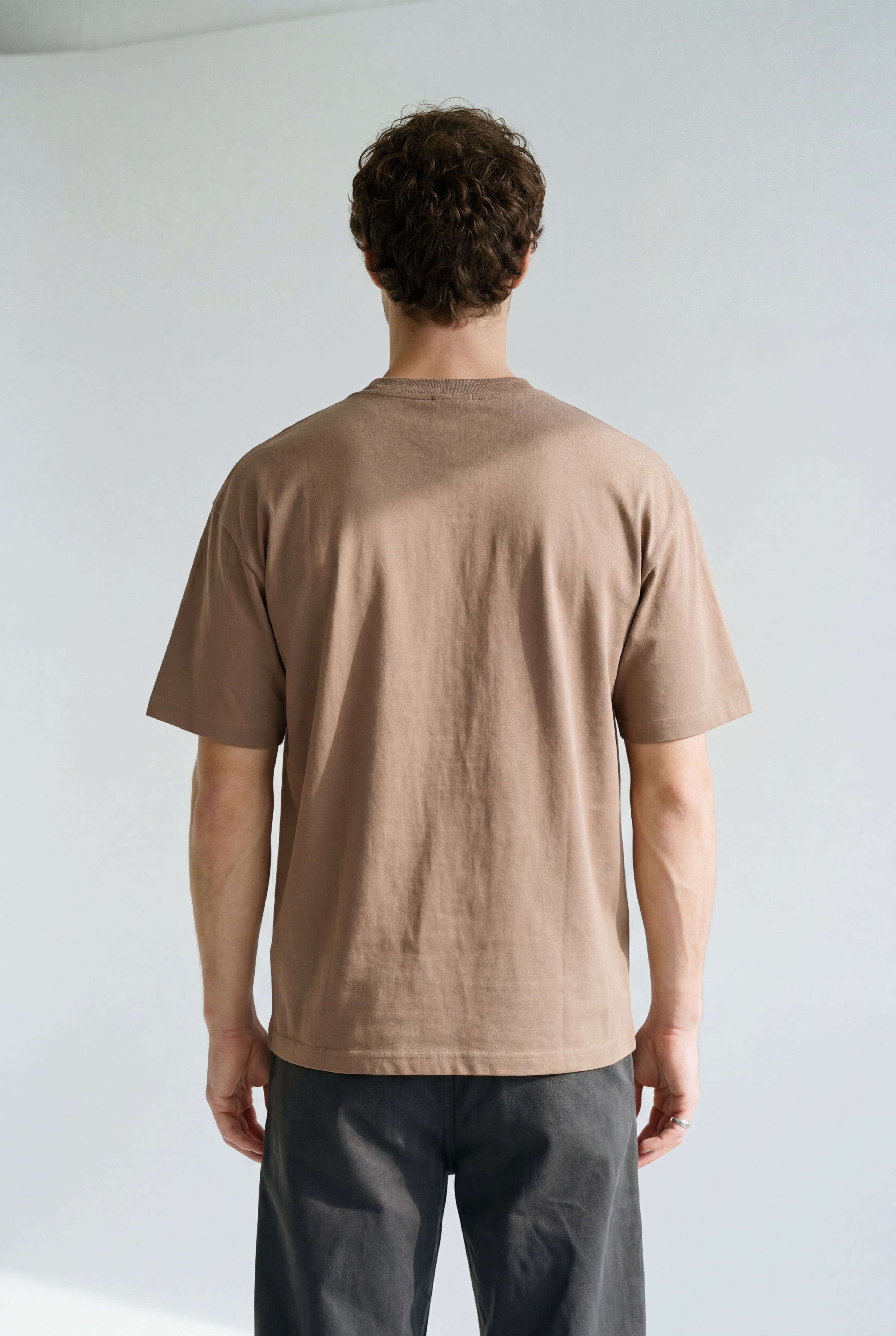 Hipland Frame Tee — Brown — back view
