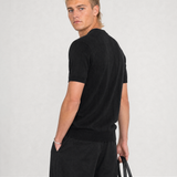 Hipland Knitted Tee - Black - back view