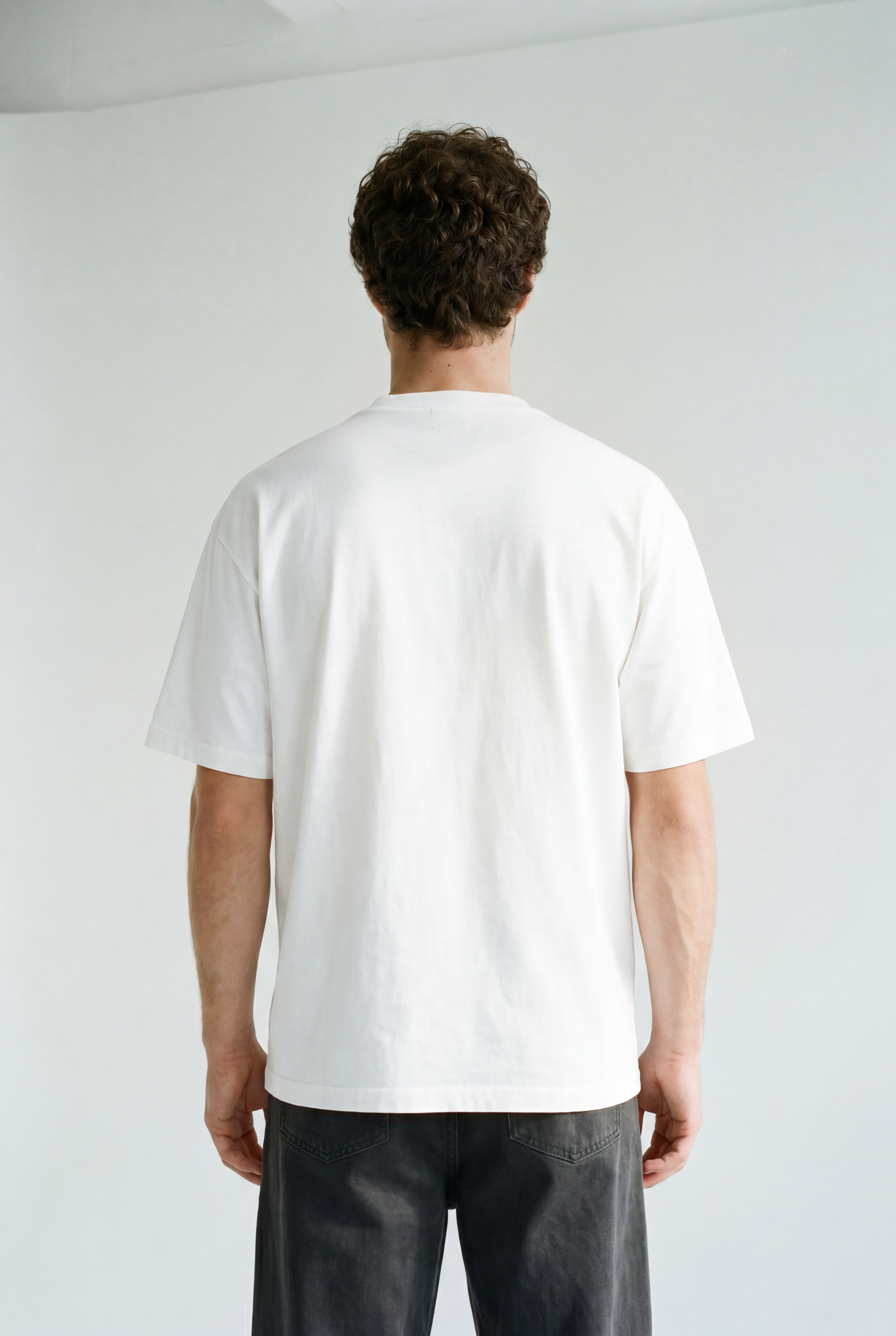 Hipland Frame Tee — White — back view
