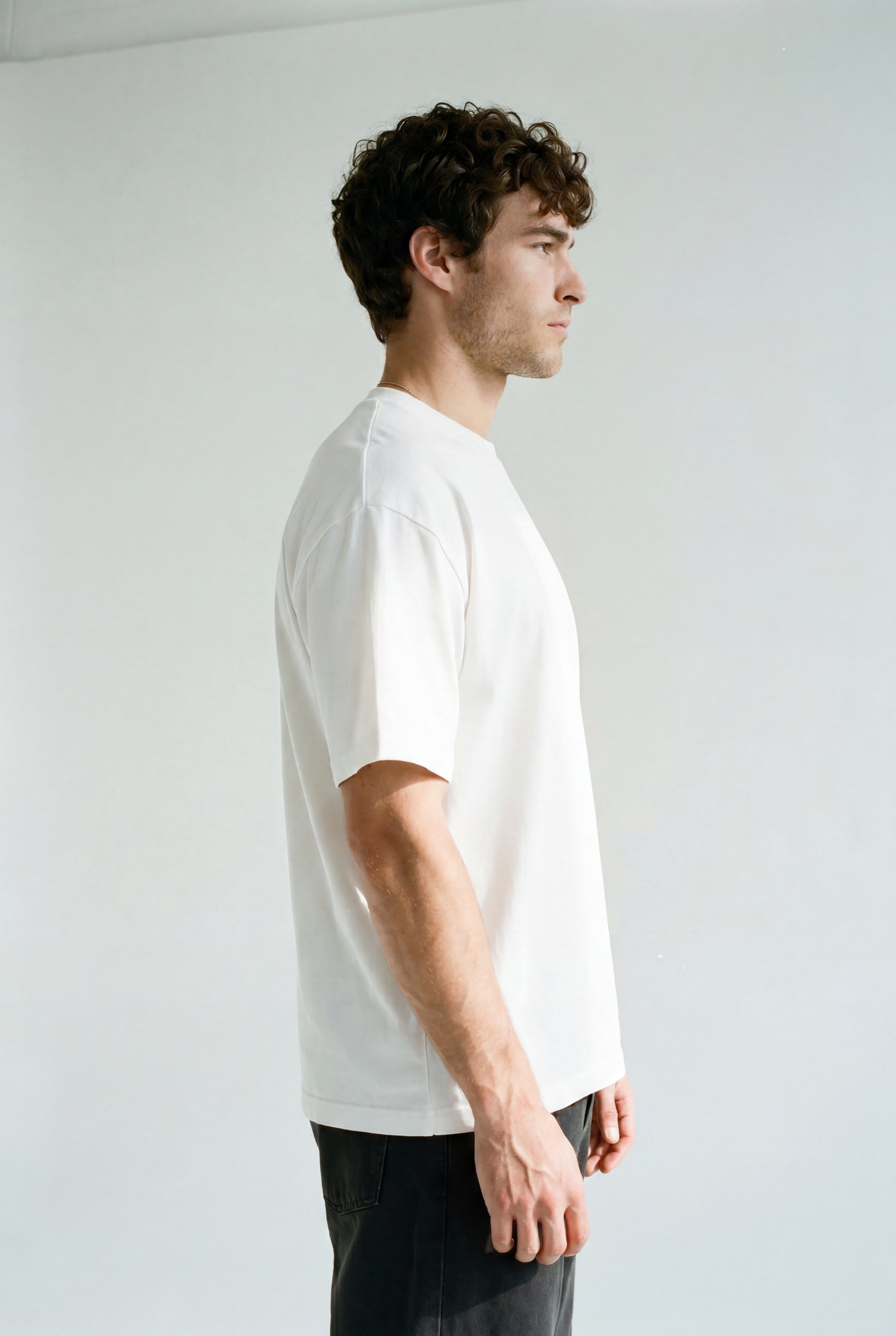 Hipland Frame Tee — White — detail view