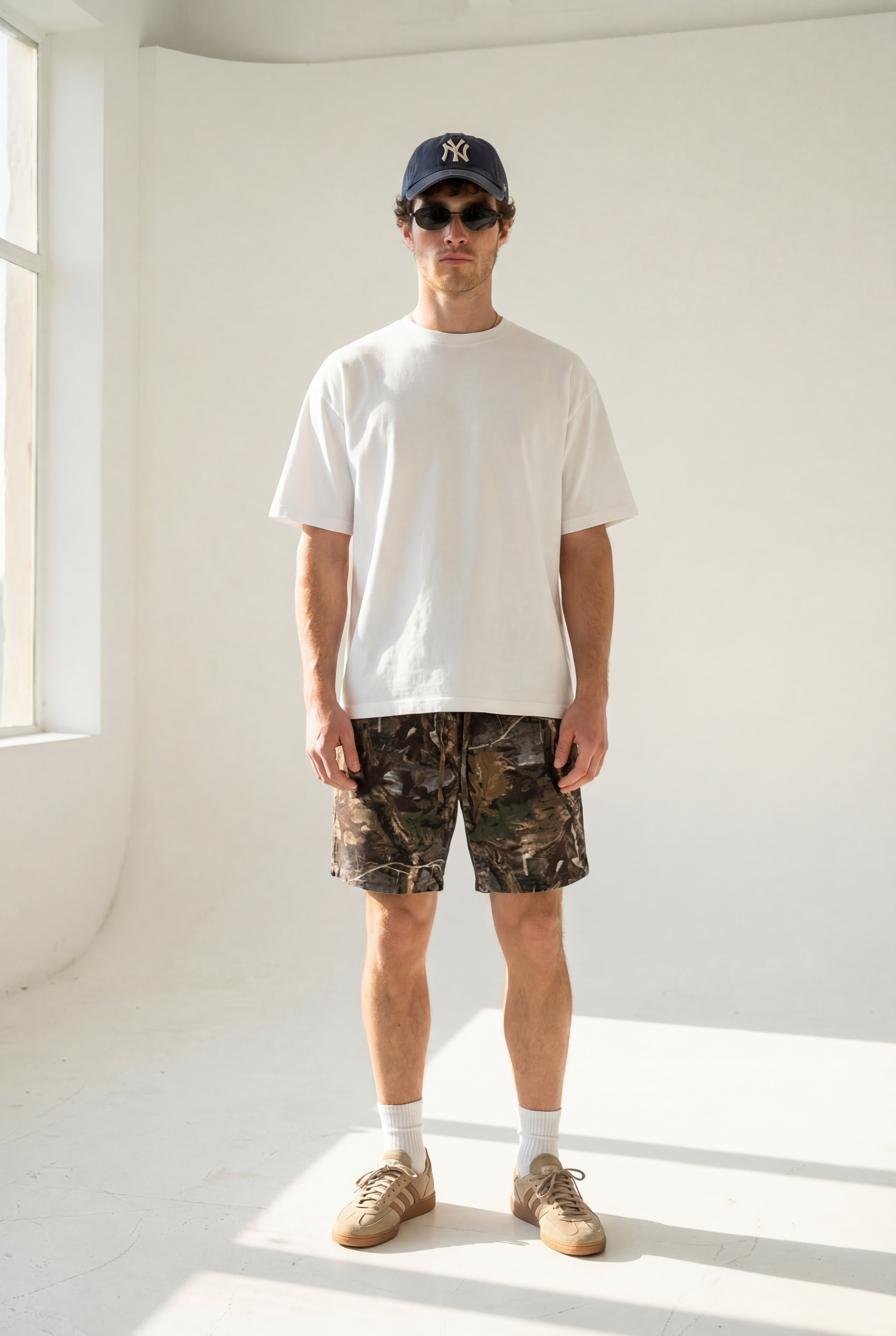 Hipland Bush Camo Shorts — Dark Camo — front alternate view