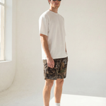 Hipland Bush Camo Shorts — Dark Camo — lifestyle view