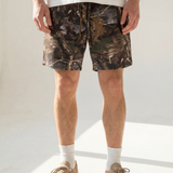 Hipland Bush Camo Shorts — Dark Camo — detail view