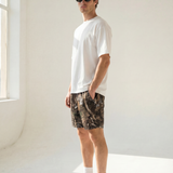 Hipland Bush Camo Shorts — Dark Camo — back view