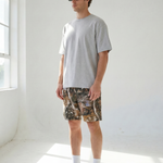 Hipland Bush Camo Shorts — Light Camo — lifestyle view