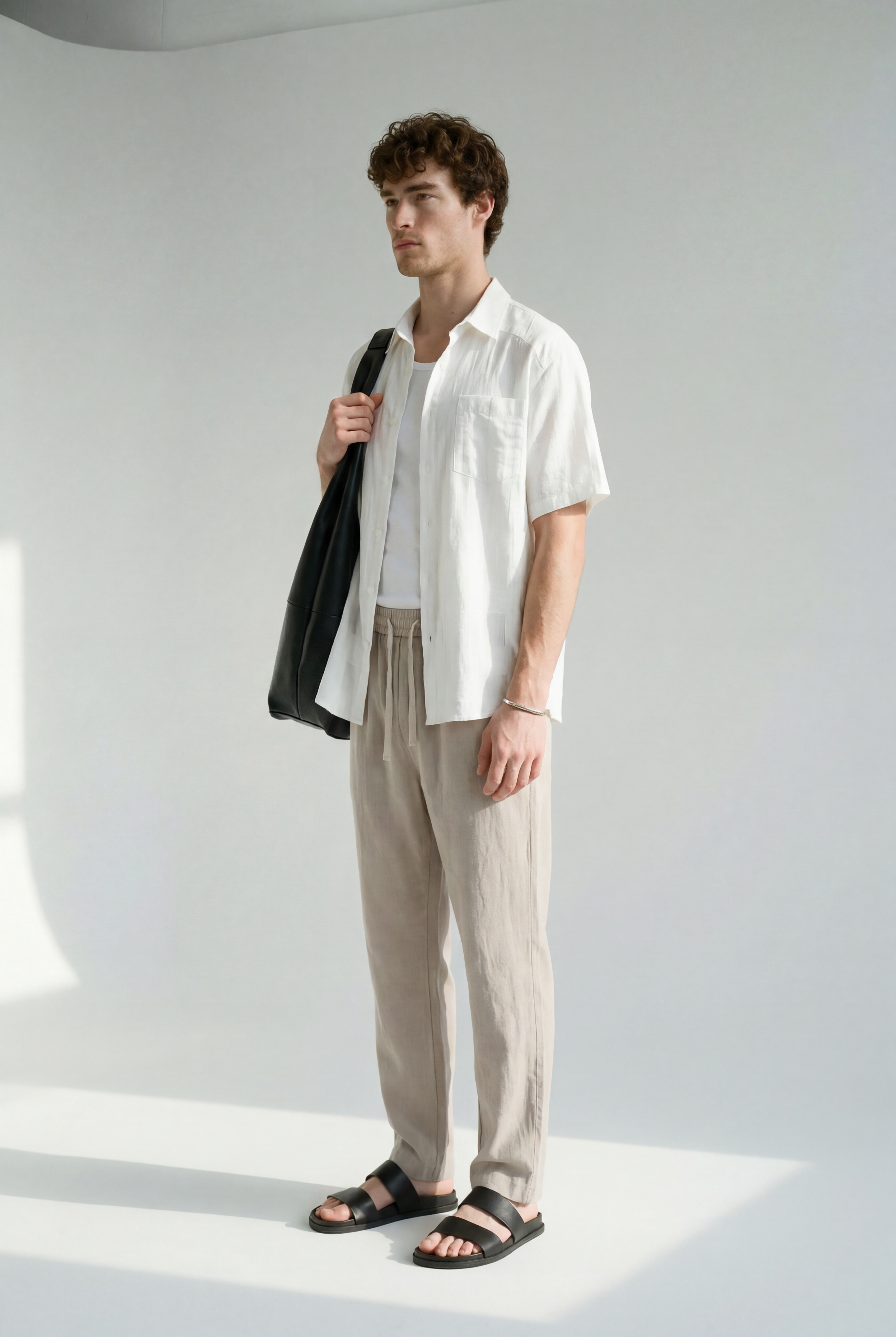 Hipland The Nara Beach Trouser - Stone Taupe - view 7 view