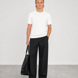 Hipland Knitted Tee - White - front view