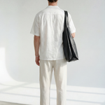 Hipland The Nara Beach Trouser - Natural - lifestyle view