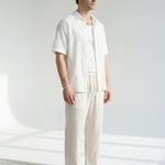 Hipland The Nara Beach Trouser - Natural - detail view