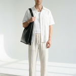 Hipland The Nara Beach Trouser - Natural - front alternate view