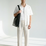 Hipland The Nara Beach Trouser - Natural - front alternate view