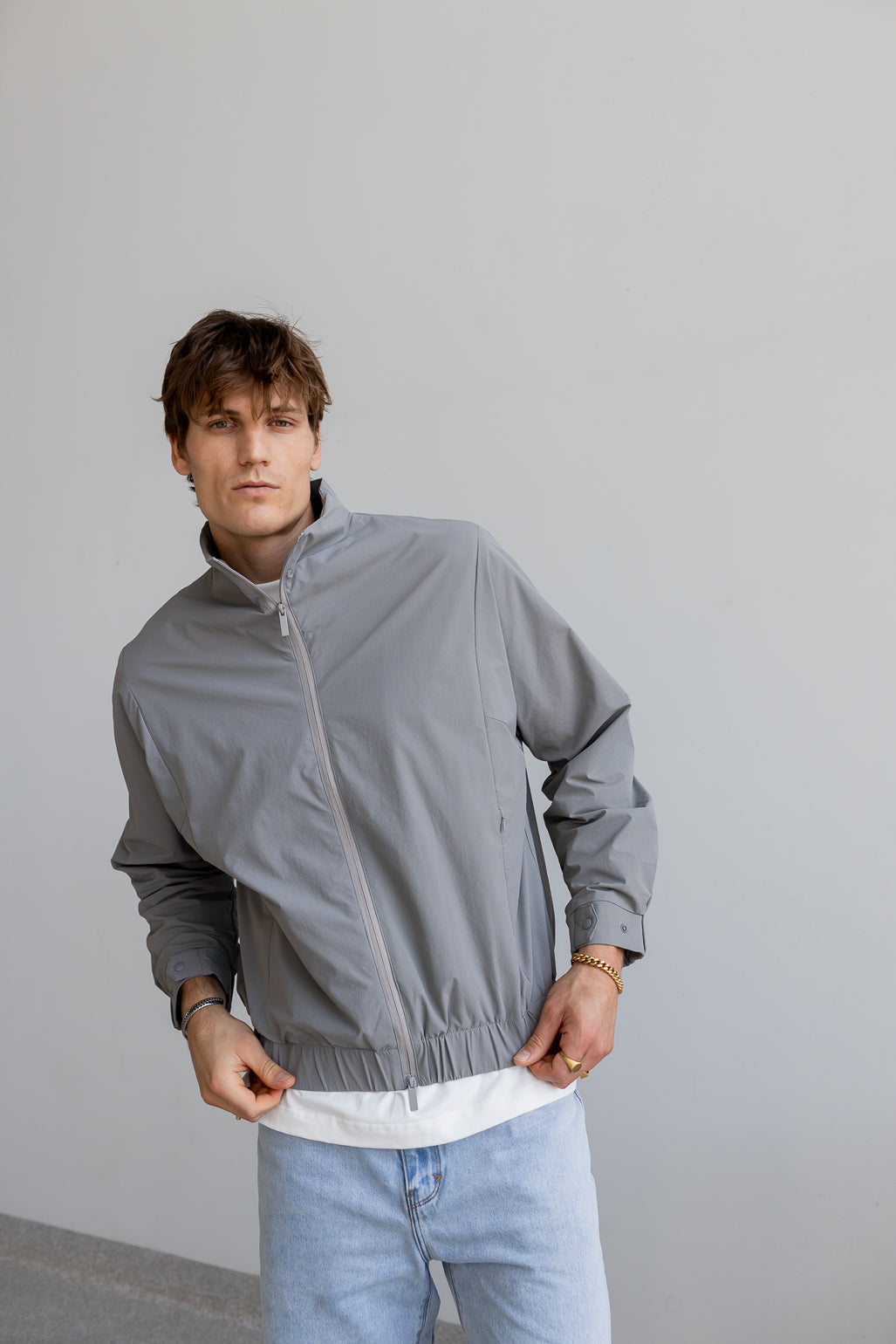 Zip Jacket Light Grey