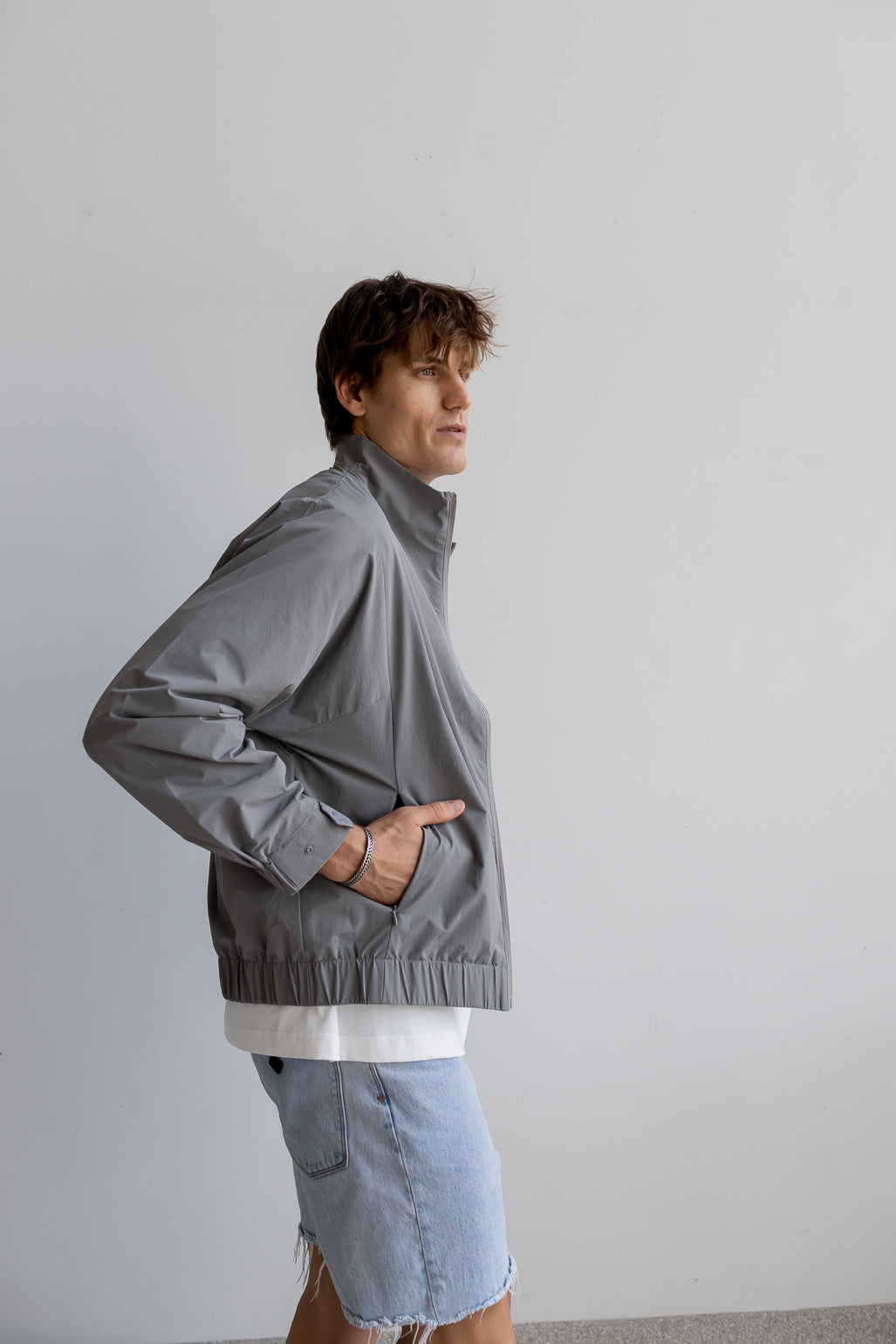 Zip Jacket Light Grey