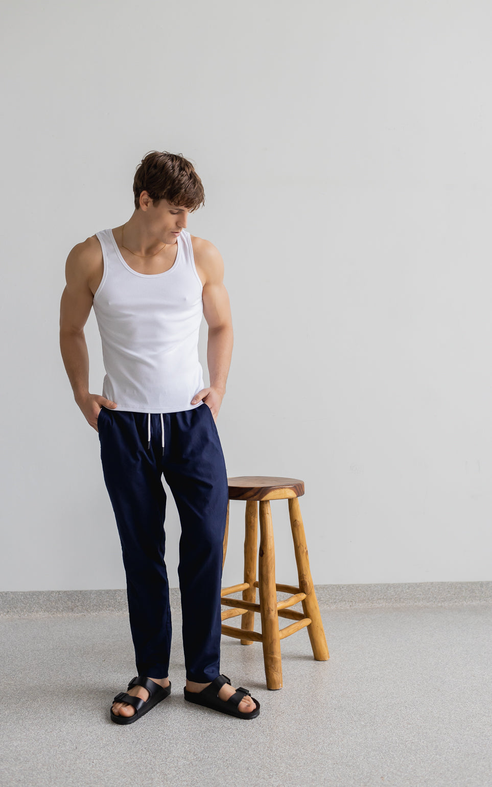 Noosa Linen Pants - Navy