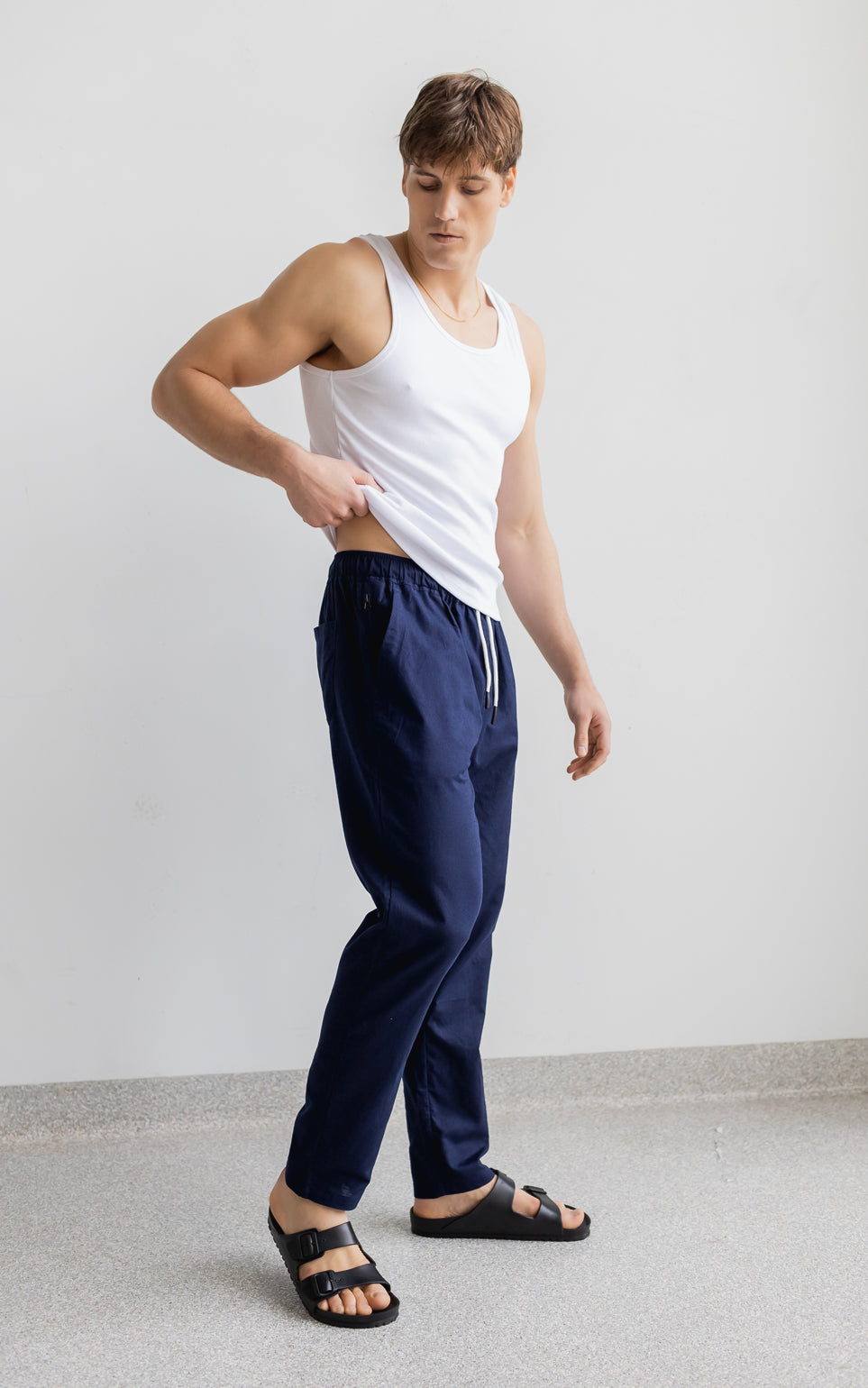 Noosa Linen Pants - Navy