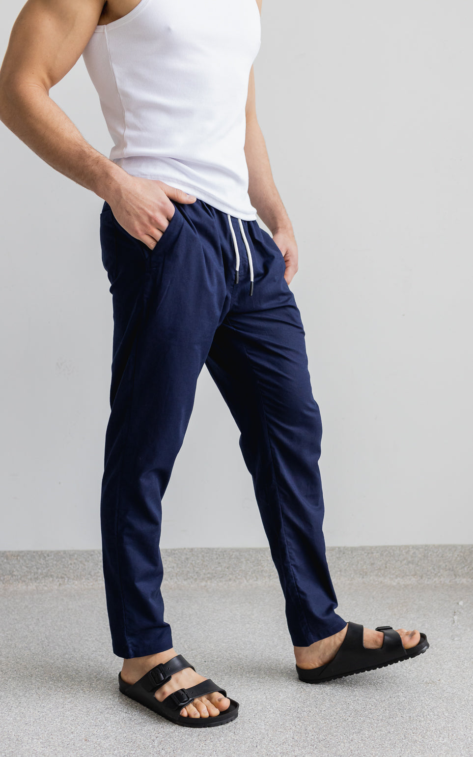 Noosa Linen Pants - Navy