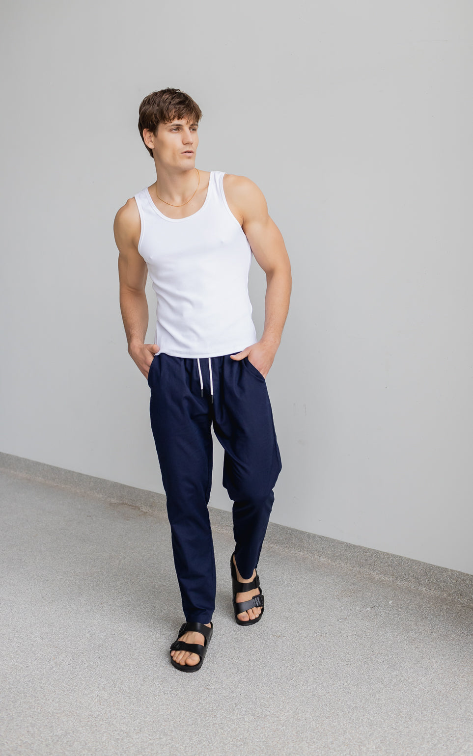 Noosa Linen Pants - Navy