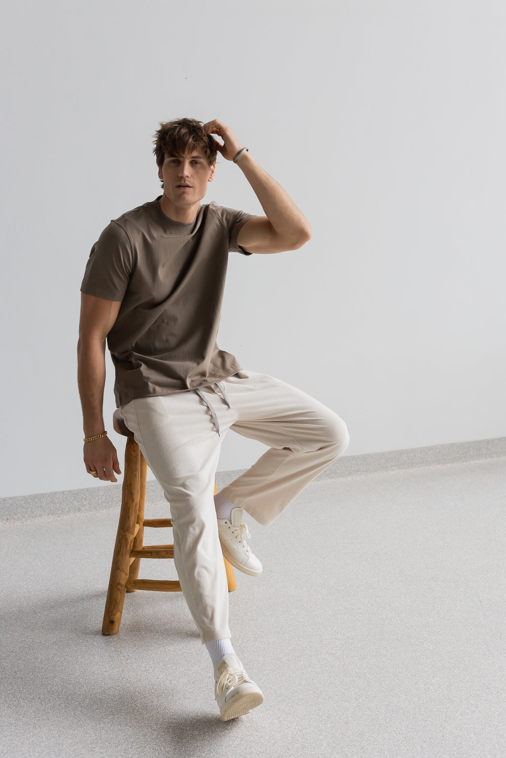 Baggy Cord Pants - Sand