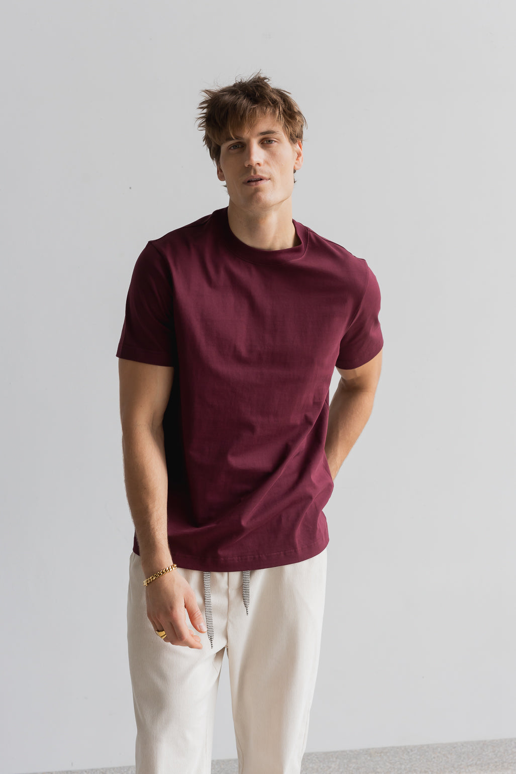 Mid-weight Apple Tee - Burgundy