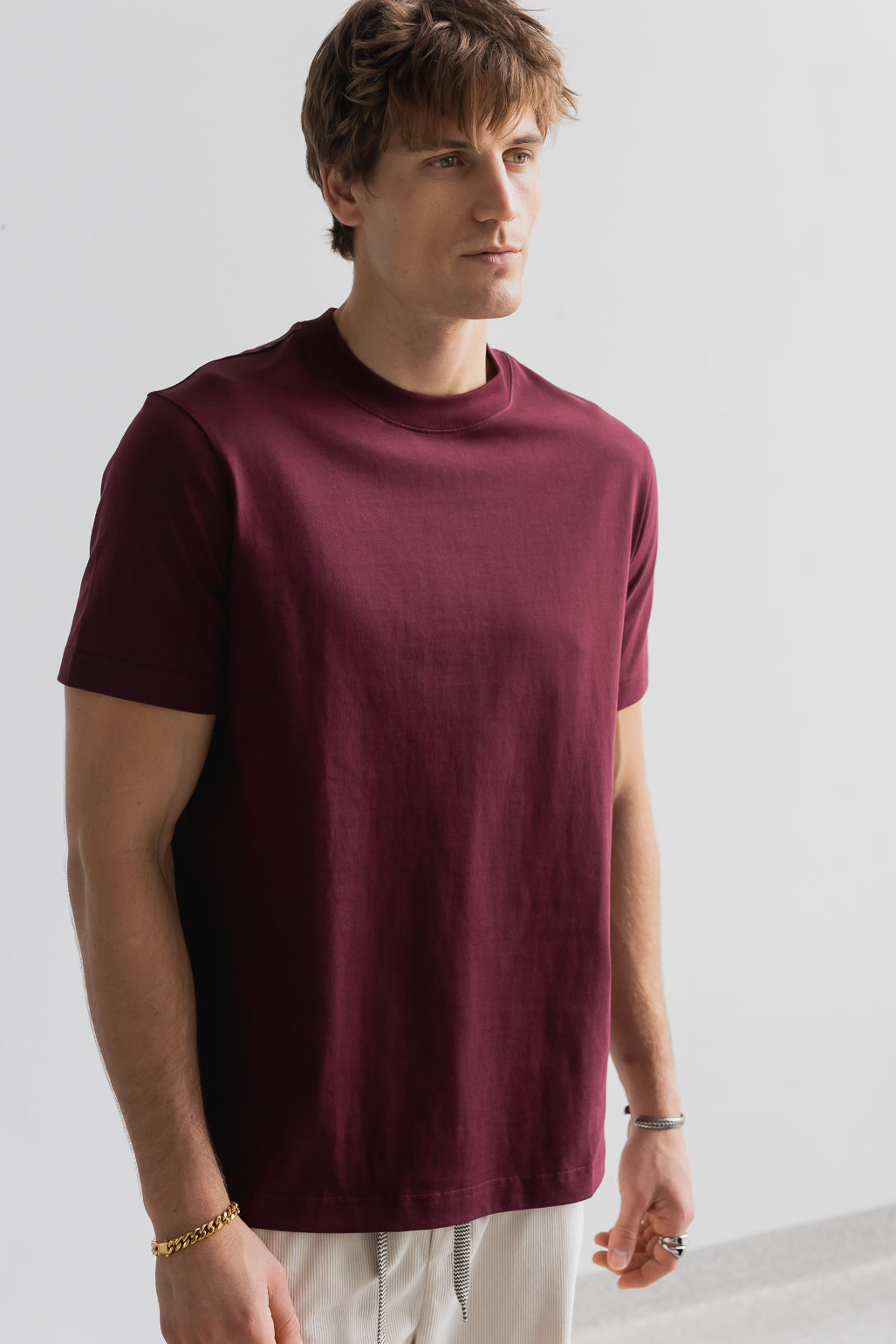 Mid-weight Apple Tee - Burgundy