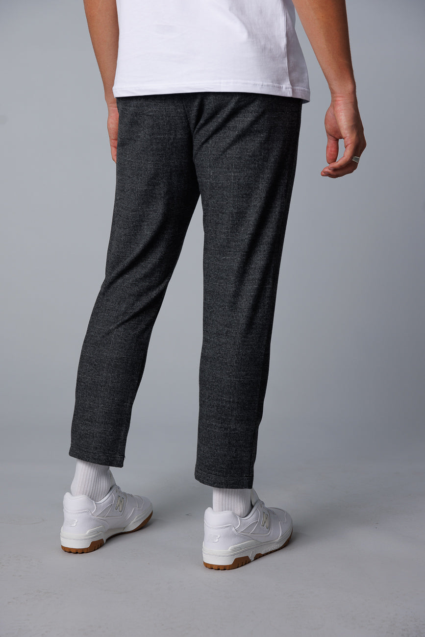 Crop Pants - Dark Grey Check