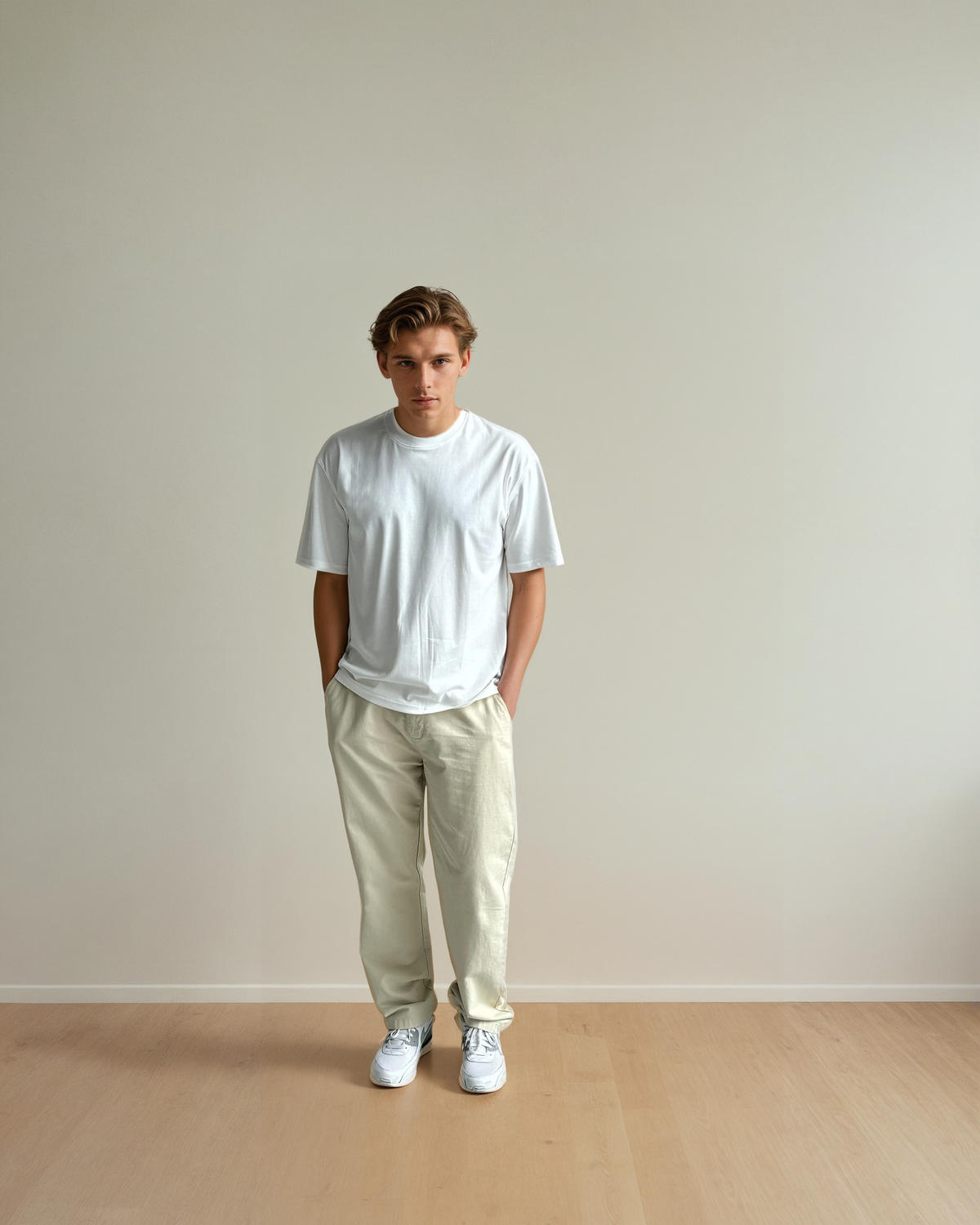 Baggy Smart Pants - Sand