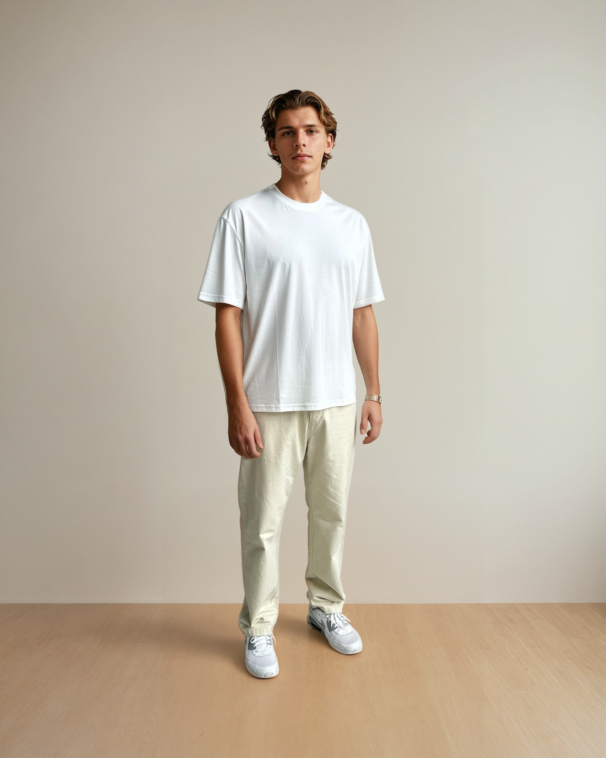 Baggy Smart Pants - Sand