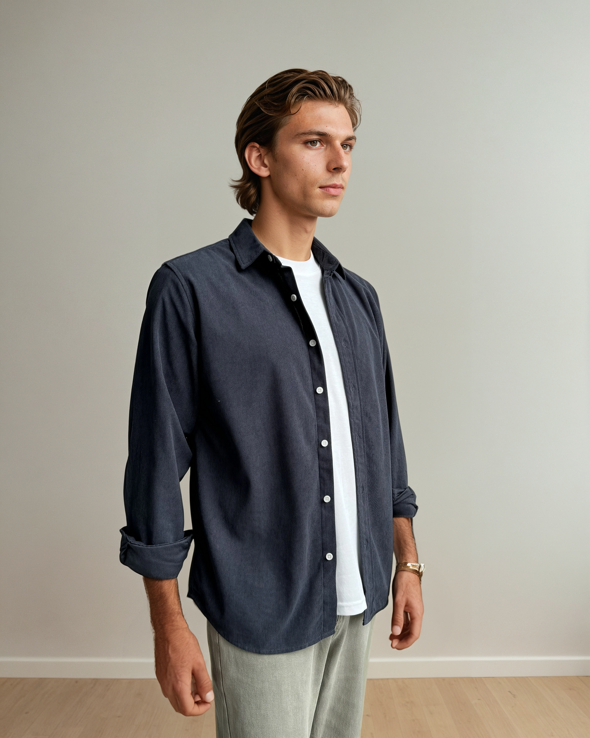 Drift Cord Overshirt - Navy