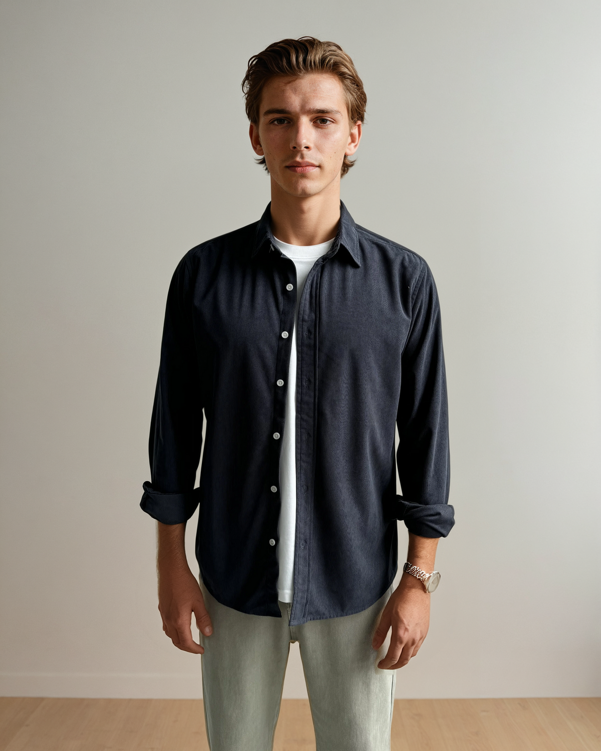 Drift Cord Overshirt - Navy