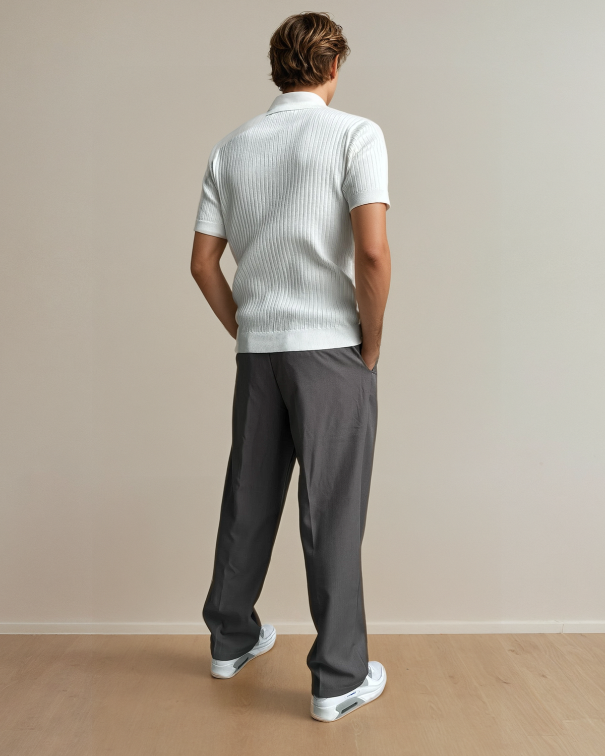 Baggy Pleated Pants - Grey