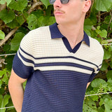 Kent Knit Polo - Blue