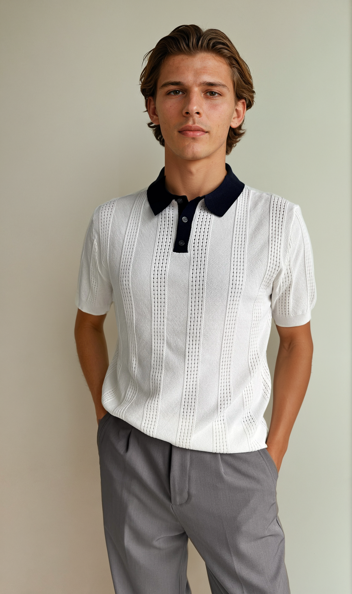 Laguna Knit Polo - White