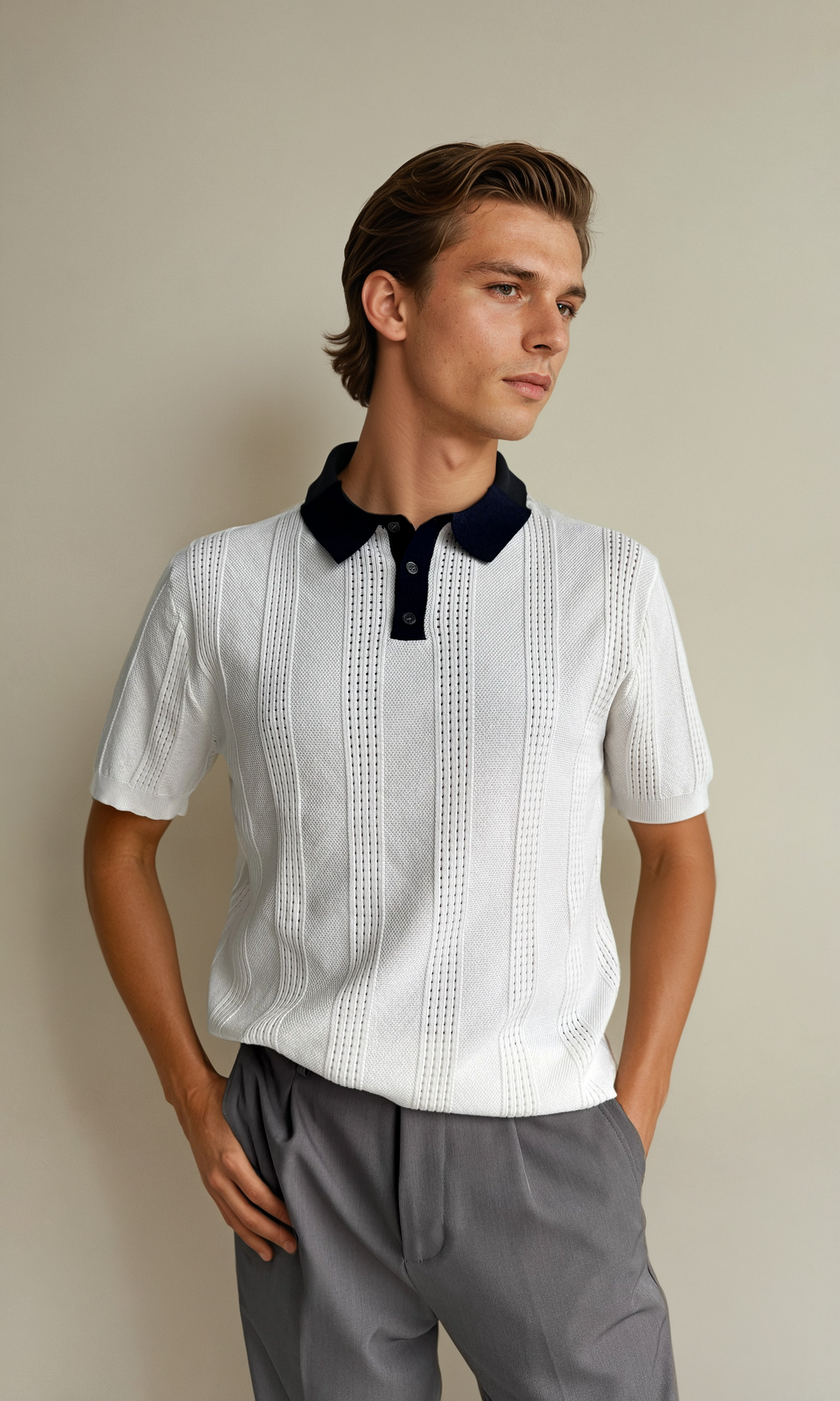 Laguna Knit Polo - White