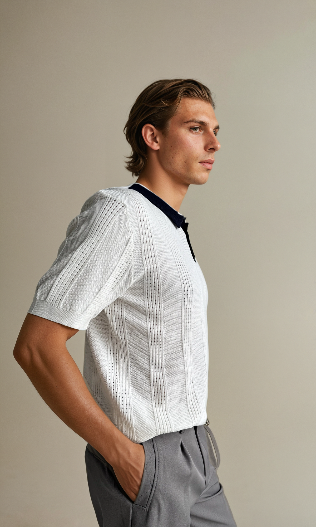 Laguna Knit Polo - White