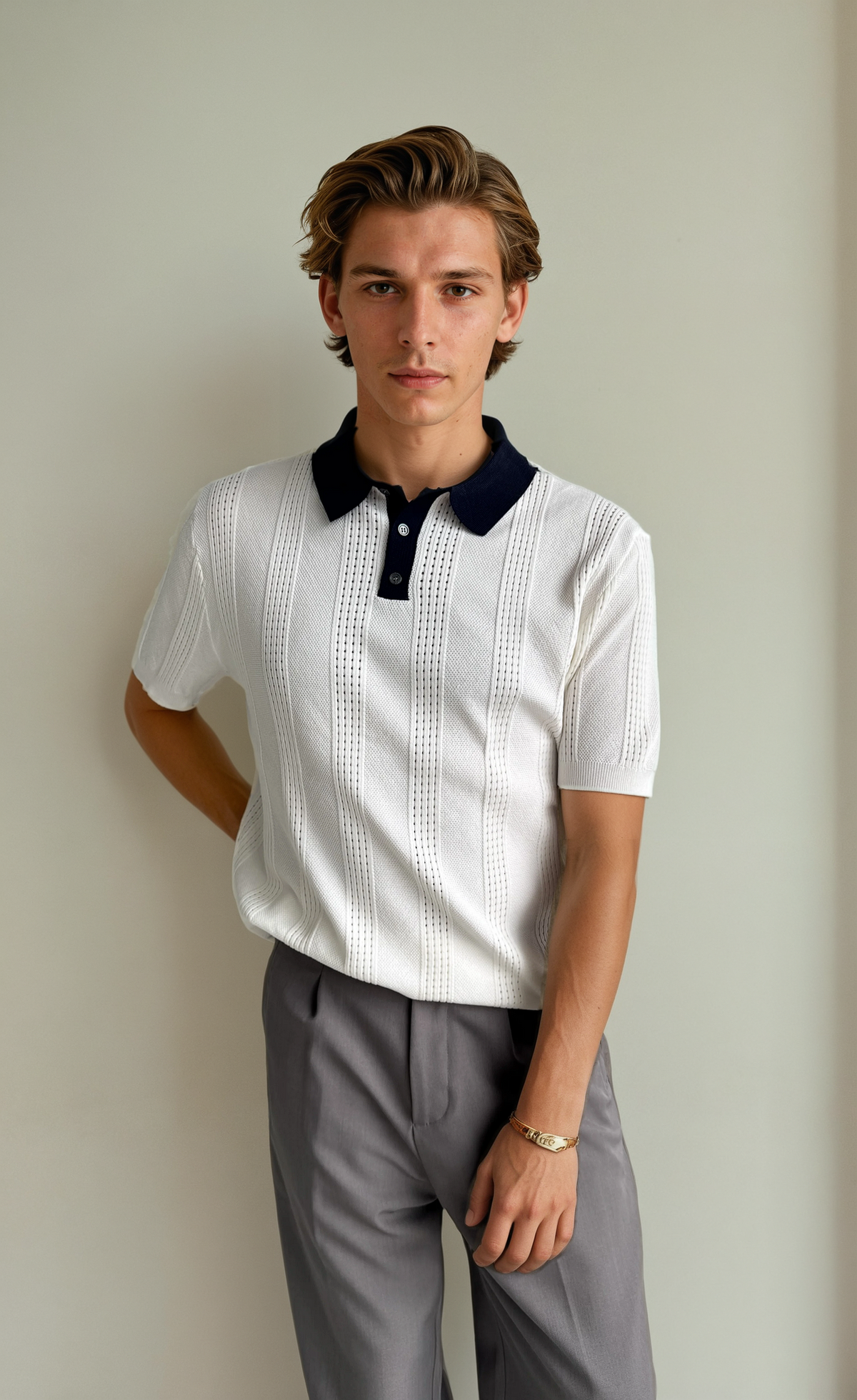 Laguna Knit Polo - White