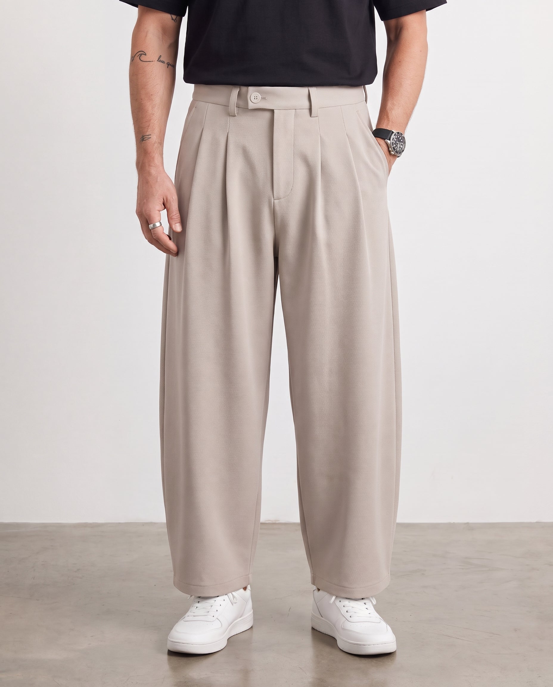 Hipland City Commuter Casual Trouser Khaki front