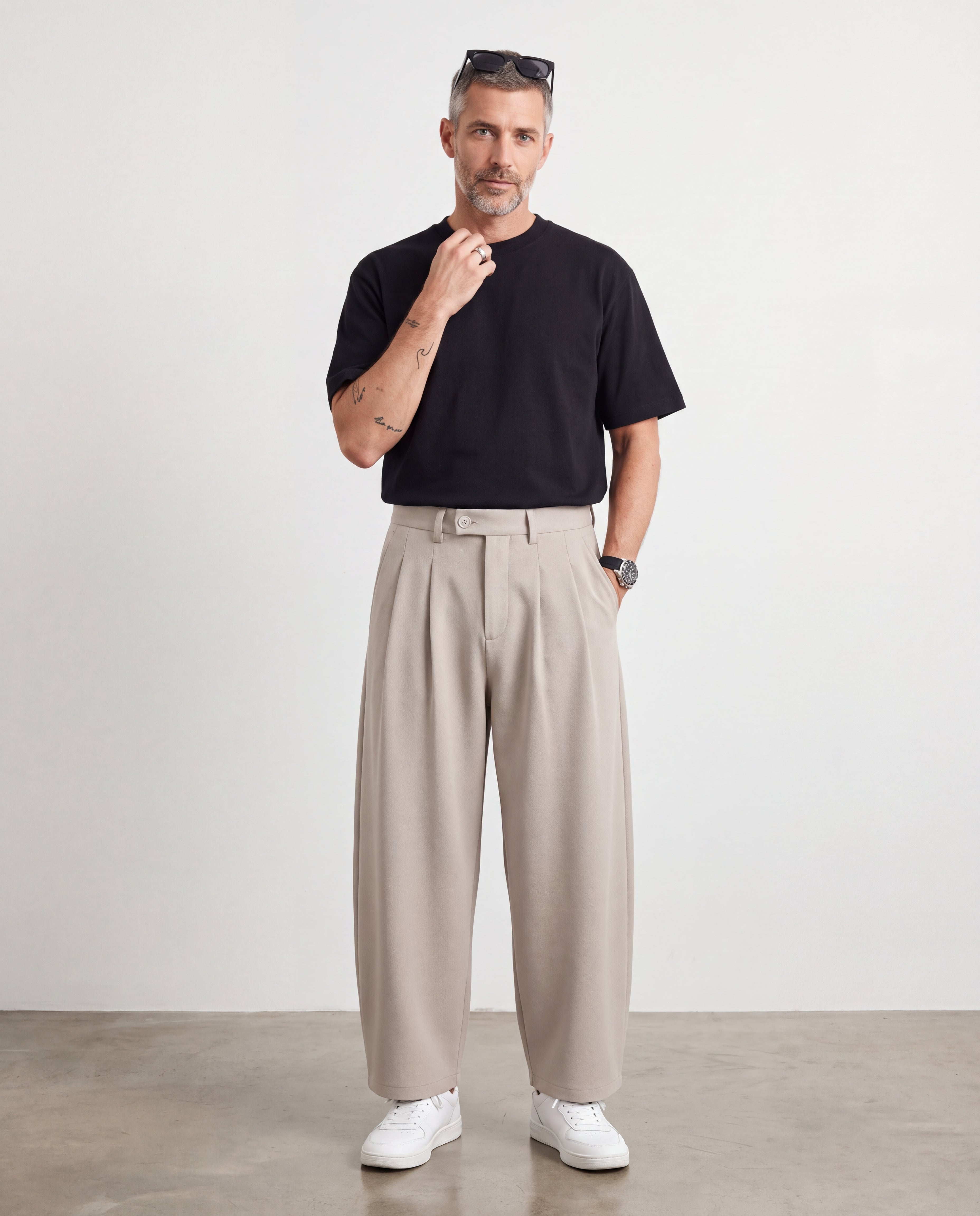 Hipland City Commuter Casual Trouser Khaki front