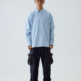 Mariner Stripe Oxford - Dark Blue Stripe