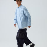 Mariner Stripe Oxford - Dark Blue Stripe
