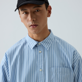 Mariner Stripe Oxford - Dark Blue Stripe