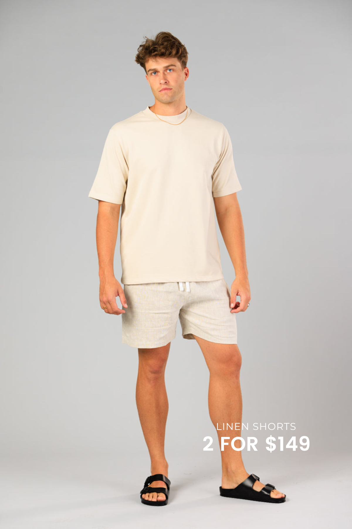 Noosa Linen Shorts - Sand Stone