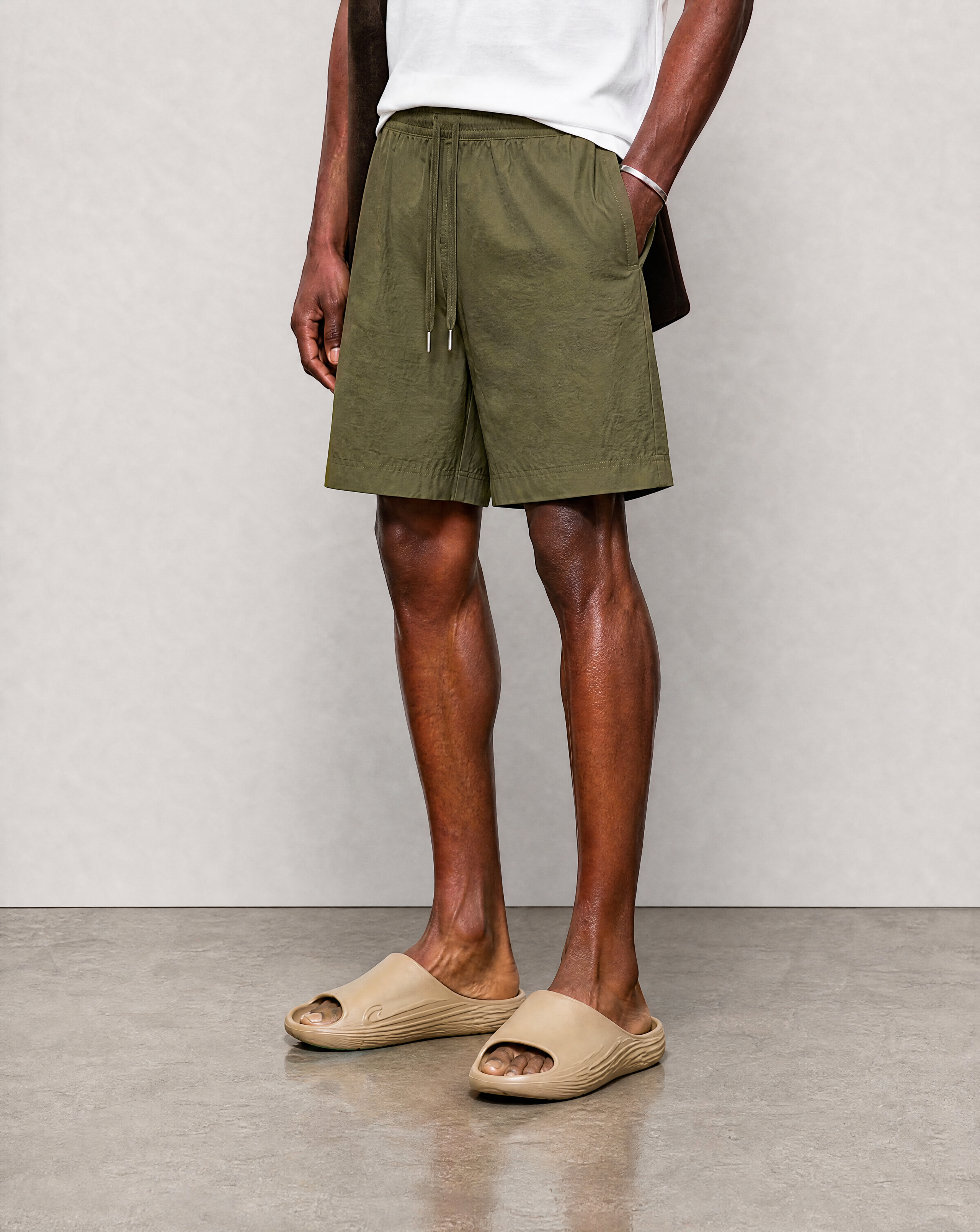 Bondi Shorts - Olive - front view