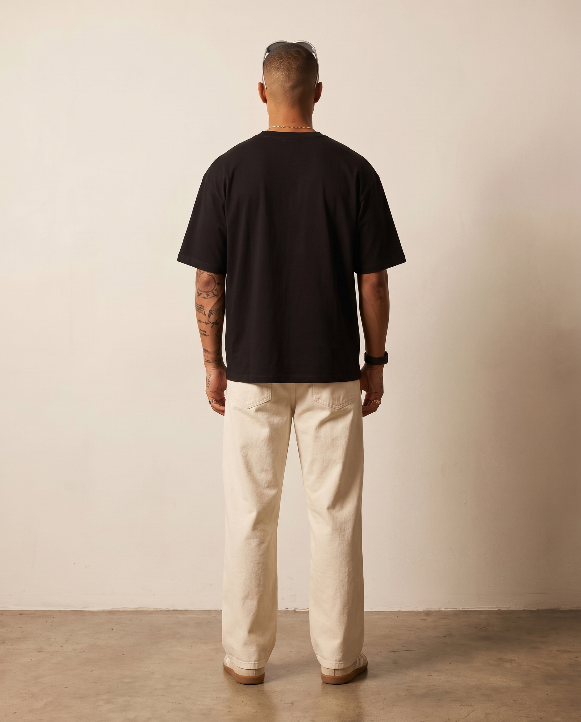 Hipland Frame Tee Black - back view